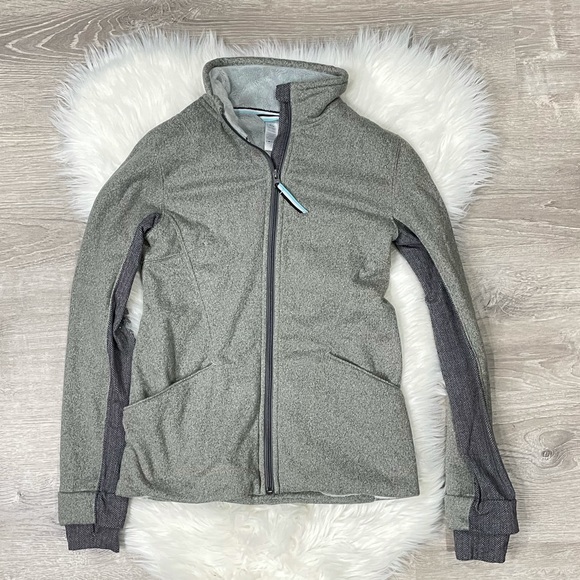 Ivivva Other - IVIVVA Lululemon Grey & Herringbone Soft Warm Zip Jacket